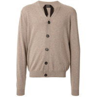 Nº21 Cardigan com detalhe de logo - Marrom