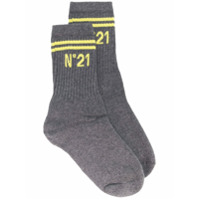Nº21 Par de meias com logo - Cinza