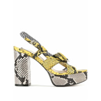 Nº21 Sandália com animal print - Amarelo