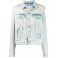 Off-White Jaqueta jeans desbotada - Azul