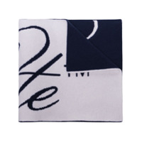 Off-White logo scarf - Azul