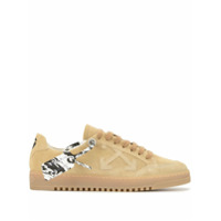 Off-White suede arrows sneakers - Marrom