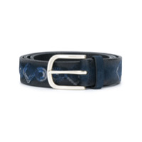 Orciani leather printed belt - Azul