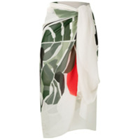 Osklen Lenço Monstera Garden - Neutro