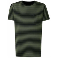Osklen T-shirt Double Stripes Rose - Preto