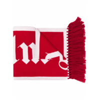 Palm Angels logo knitted scarf - Vermelho