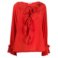 P.A.R.O.S.H. Blusa com babados e pregas - Laranja