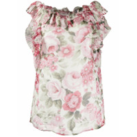 P.A.R.O.S.H. Blusa com babados - Marrom