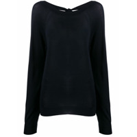 P.A.R.O.S.H. Blusa decote canoa de tricô - Azul