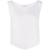 P.A.R.O.S.H. Blusa Gummy com paetês - Branco