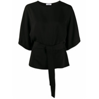 P.A.R.O.S.H. Blusa lisa com cinto - Preto