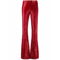 P.A.R.O.S.H. Calça flare com paetês - Vermelho