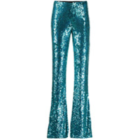 P.A.R.O.S.H. Calça flare Gummy com paetês - Azul