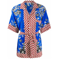 P.A.R.O.S.H. Camisa com cinto - Azul