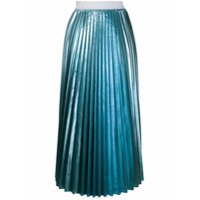 P.A.R.O.S.H. Saia midi com pregas - Azul