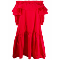 P.A.R.O.S.H. Vestido reto com babados - Vermelho