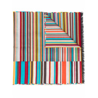 Paul Smith striped print scarf - Azul