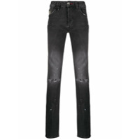 Philipp Plein Calça jeans reta - Preto
