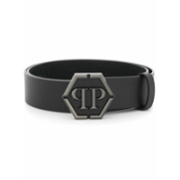 Philipp Plein Cinto com logo - Preto