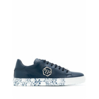 Philipp Plein logo low-top sneakers - Azul