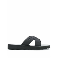 Philipp Plein Sandália flat Statement - Preto