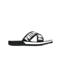 Philipp Plein Slide com logo - Preto