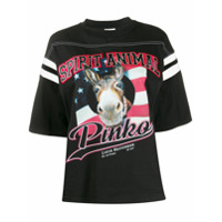 Pinko Camiseta com animal print - Preto