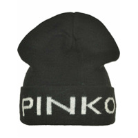 Pinko Gorro com padronagem de logo - Preto