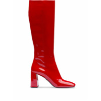 Prada Bota de couro envernizado - Vermelho