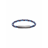 Prada braided logo bracelet - Azul