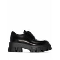 Prada Brogue com logo - Preto