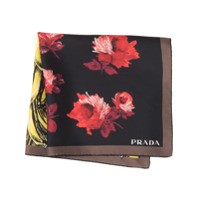 Prada Echarpe com estampa de banana - Preto