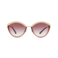 Prada Eyewear Óculos de sol oval - Metálico