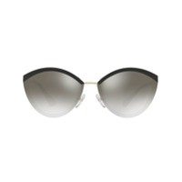 Prada Eyewear Óculos de sol oval - Preto
