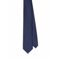 Prada Gravata com logo bordado - Azul