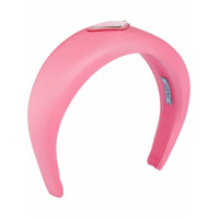 Prada Headband com placa de logo - Rosa