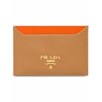 Prada Leather Cardholder - Marrom