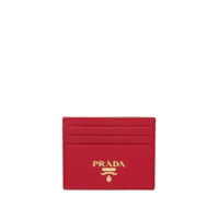 Prada Porta-cartões com logo - Vermelho