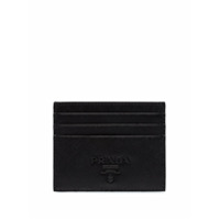 Prada Porta-cartões com placa de logo - Preto