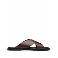 Prada Sandália slip-on de couro - Marrom