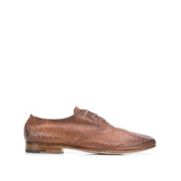 Premiata Sapato Oxford com textura - Marrom