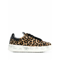 Premiata Tênis com animal print - Marrom