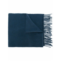 Pringle of Scotland fringed hem scarf - Azul