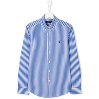 Ralph Lauren Kids Camisa com listras - Azul