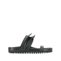 Rick Owens Slide duas tiras - Preto