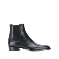 Saint Laurent Bota chelsea de couro - Preto
