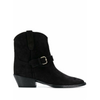 Saint Laurent Bota West com fivela - Preto