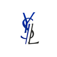 Saint Laurent Broche 'Monogram' - Azul