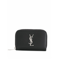 Saint Laurent Carteira YSL com logo - Preto