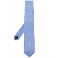 Salvatore Ferragamo Gravata com estampa - Azul